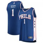 Camiseta Mike Scott 1 Philadelphia 76ers Icon Edition Azul Hombre